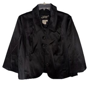 Live a Little Black Satin Blend Jacket